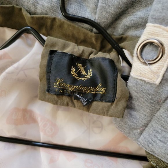 Eolvin Klein Khaki Hooded Puffer Vest Size Small - Picture 11 of 13